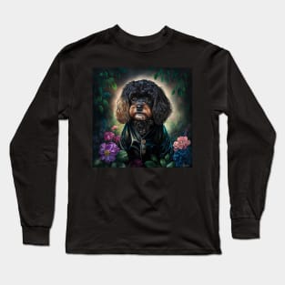 Cavoodle With Flowers Long Sleeve T-Shirt